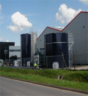 Photograph showing cake production factory