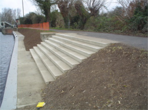 Photograph of concrete steps